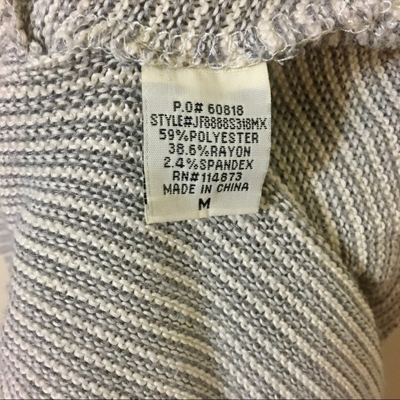 Chance or Fate Striped Top Light Grey/White M - Picture 7 of 9